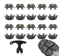 Veasbuu Golf Shoe Spike, 20 pieces Golf Spikes, 1,1 x 0,3 pouces Durable Enhanced Grip, Remplacement Wrench, Sprinter Nails Sport Accessories for Training Field Trail Road Jumping