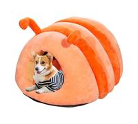 Veasbuu Grotte pour chat - Lit d'hiver semi-couvert pour animal domestique, tente de couchage chaude en forme d'animal pour chats et petits chiens, matériau en peluche douce, maison d'intérieur pour