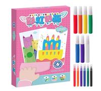 Veasbuu Kit d'art de Grattage | Cartes Postales Originales Et Amusantes À Peindre | Kits Créatifs à Gratter et Révéler - pour Filles Fête École ahier Salle De Classe Maternelle Anniversaire