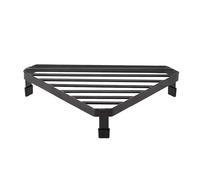 Veasbuu Kitchen Corner Riser, Stove Top Rack Riser, Space-Saving Modern Anti-Skid Triangular Storage Pedestal Stand for Kitchen, Carbon Steel (Painted), PVC, Black and White