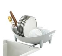 Veasbuu Kitchen Drying Rack Utensil Holder Drying Rack, Kitchen Shelf with Utensil Holder, Drainboard for Sink Counter Camping Travel, Home Apartment Office Dorm, Easy Organization and Fast