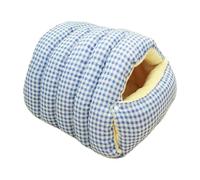 Veasbuu Lit de grotte amovible pour chat à carreaux, nid fermé pour chatons et poupées, sac chaud portable pour un sommeil confortable, confortable et sûr, idéal pour l'utilisation sur le canapé, le