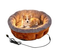 Veasbuu Lit pour Chat Chauffé D'Intérieur Coussin Chauffant Réglable avec 3