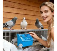 Veasbuu Mangeoire à Oiseaux d'Extérieur,Distributeur Robuste De Grande Capacité | Boîte D'Alimentation Pour Oiseaux Et Pigeons,Pour Caille Perruche Perroquet Poulet Volaille Intérieur Extérieur Jardin