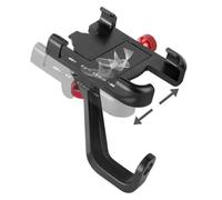 Veasbuu Motorcycle Phone Mount, 360 Degree Rotating Scooter Handlebar Phone Holder with Anti Slip Grip Design, Stable Cellphone Navigation Stand for Road Biking Use, Shockproof Motorcycle Accessories