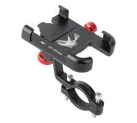 Veasbuu Motorcycle Phone Mount, 360 Degree Rotating Scooter Handlebar Phone Holder with Anti Slip Grip Design, Stable Cellphone Navigation Stand for Road Biking Use, Shockproof Motorcycle Accessories