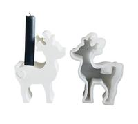 Veasbuu Moule à bougie en forme d'élan | Moule de Noël en silicone décoratif en forme de renne - Moule de Noël en forme d'élan pour décoration de fête à la maison