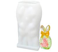 Veasbuu Moules en silicone pour bougies | Oreille de lapin avec nœud | Moule en silicone pour bougie de Pâques | Pour la maison, les loisirs créatifs en résine, les loisirs créatifs