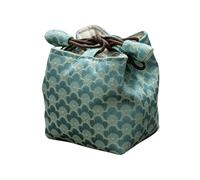 Veasbuu Organiseur de thé - Sac à main en tissu brodé avec cordon de serrage - Conteneur portable pour sachet de thé - Pour la maison, le bureau, l'extérieur, les voyages, le camping, les pique-niques