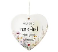 Veasbuu Ornement de Noël d'amis, Ornements d'arbre d'amitié | Ornements acryliques d'amitié en Forme de cœur pour Les Vrais Amis | Décoration d'arbre de Noël pour Amis, sœur, Lui, Elle