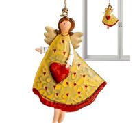 Veasbuu Ornements d'ange rétro, Ornements d'arbre de Noël en Forme de Petit Ange - Artisanat d'ange de Vacances en métal,Ange en Robes délicates, Ornements rétro pour décor de fêtes de noël