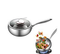 Veasbuu Pan, Deep Frying Pan with Lid, Titanium Coating Quick Heating Flat Bottom Induction Cookware, Sturdy Nonstick Kitchen Accessories for Stir Fry, Soup Making and Stewingc