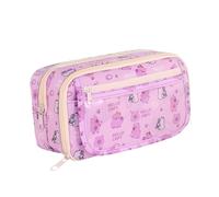 Veasbuu Pattern Pencil Pouch | Zippered Makeup Pouch | Aesthetic Pencil Pouch | Animal Pattern Stationery Pen Bag with 9 Compartments | Storage Bag for School, Travel, and Kids