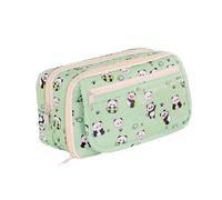 Veasbuu Pattern Pencil Pouch | Zippered Makeup Pouch | Aesthetic Pencil Pouch | Animal Pattern Stationery Pen Bag with 9 Compartments | Storage Bag for School, Travel, and Kids
