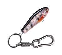 Veasbuu Pendentif en forme d'appât de poisson - Robuste et drôle - Porte-clés poisson pour pêcheur, pour la fête des pères, anniversaire, adulte, homme, salle de classe, voyage, sac à bandoulière