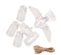 Veasbuu Petite Mangeoire pour Colibris,Étanche Petit Transparent pour Jardinage,Mangeoire pour Colibris - Usage Intérieur Maison Patio Observation Nourriture Eau Animaux Oiseaux