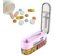 Veasbuu Pilulier portable | Outil de coupe réglable pour médicaments, broyeur de comprimés, pour personnes âgées, patients, soignants, professionnels, soucieux de la santé, voyages, affaires
