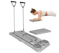 Veasbuu Planche de Gainage pour Abdos | Set Reformer Pilates Sécurisé | Accessoire Gainage avec Remboint Automatique et Coussinets Épais pour Coudes Exercice Muscles Dos et Ceinture Abdominale