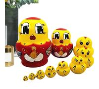 Veasbuu Poupées Russes - Figurines d'animaux Sculpture en Bois, Russe Faite à la Main - Décoration de Salon, cheminée, Chambre d'enfant, Chambre à Coucher, étagère d'entrée