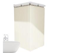Veasbuu Rideaux de douche pliants, montage mural sans perçage réglable, pour salle de bain, carrelage mural, camping-car, intérieur, appartement, maison, hôtel, résidence