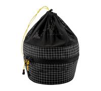 Veasbuu Sac de cuisine de camping, étanche, 19,5 x 14,5 x 11 cm, pochette de transport portable avec compartiments, organiseur de couverts pour assiettes, plats, pots, bols d'extérieur, Noir , Refer