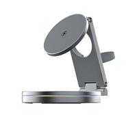 Veasbuu Station de charge sans fil | Chargeur magnétique, charge rapide, support de téléphone magnétique rotatif à 360 degrés pour voyage et maison