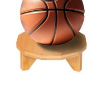 Veasbuu Support de basket-ball en bois, 15 x 15 x 6 cm, compact et décoratif pour basket-ball, volley-ball, ballons de football, bibliothèque, dortoir, garage, salon