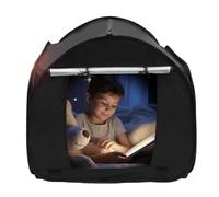 Veasbuu Tente sensorielle, Tente sensorielle pour - Extra Big Black Out Calmant Den,Cachette Pliable avec Porte, Store Enrouleur à revêtement argenté, améliore la Concentration, pour Les