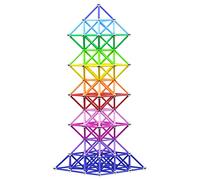 Veatree Blocs de Construction Magnétique 3D Jouet de Puzzle Jeux de Construction avec Bâtons Magnétique Colorés pour Les Filles et Garçons de 308 Pièces