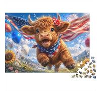 Veau Ballons 1000 Pièces Mini Puzzle pour Adultes | 38x26cm Carton Décoration Salon Découpe Précise Cadeau Anniversaire Détente