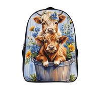 veau voyage sac à dosc à la mode et durable adolescent étudiant cartable 2 compartiment hautes terres 3d imprimé sacs d'école-16,les enfants pour les voyages les affaires