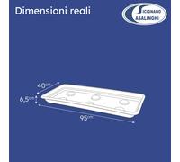 Veca Fioriera Anthea Rectangulaire 80/100 cm Avec Soucoupe Anthracite/Blanc
