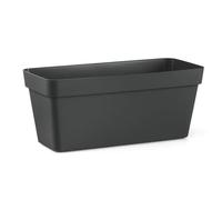 Veca Veneta Casalinghi Pot de fleurs rectangulaire en plastique solide 100 cm couleur anthracite modèle Cleo AMDGarden