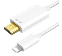 Vecbmn Cable iPhone HDTV pour TV, Cable iPhone HDTV 2M, Câble Convertisseur HDMI, Câble HDMI pour i-Phone, pour i-Phone14/13/12/11, sortie TV YouTube, HD1080P, Plug and Play