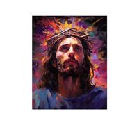 veces Jésus Christ Affiche Style, Portrait de Jésus Religion Murale Art Salon Maison chrétien Dieu jésus Toile Tableau Peinture Murale Decoration - 60x90cm Sans cadre
