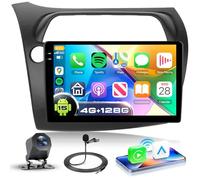 VECHTEL 4G+128G Autoradio Android 15 pour Honda Civic 2006-2011, 9 Pouces in-Cell HD Écran Tactile avec Carplay Android Auto sans Fil, Radio Auto Soutien GPS Wi-FI USB Bluetooth FM RDS Radio Caméra