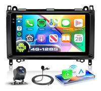 VECHTEL 4G+128G Autoradio Android 15 pour Mercedes-Benz B200 2008-2011 B Classe W169 W245 W639 Sprinter Viano Vito, 9'' In-Cell Écran Tactile avec Carplay Android Auto GPS WiFi Bluetooth FM RDS Caméra