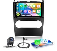VECHTEL 4G+128G Autoradio Android 15 pour Mercedes Benz B200 A B Classe W169 A160 A180 A200 A220 2009-2012, 9'' In-Cell HD Écran Tactile avec Carplay Android Auto GPS Wi-Fi USB Bluetooth FM RDS Caméra