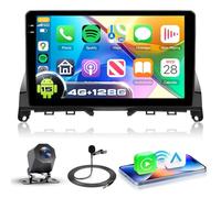 VECHTEL 4G+128G Autoradio Android 15 pour Mercedes Benz C Classe W204 S204 2006-2010, 9'' in-Cell HD Écran Tactile Radio Auto avec Carplay Android Auto sans Fil GPS Wi-FI USB Bluetooth FM RDS Caméra