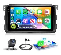 VECHTEL 4G+128G Autoradio Android 15 pour Mercedes Benz Smart Fortwo 2005-2010,9'' In-Cell HD Écran Tactile avec Carplay Android Auto sans Fil, Radio Auto Soutien GPS Wi-Fi USB Bluetooth FM RDS Caméra