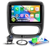 VECHTEL 4G+128G Autoradio Android 15 pour Opel Vivaro B/Renault Trafic/Fiat Talento/Nissan NV300, 9'' in-Cell HD Écran Tactile avec Carplay Android Auto sans Fil GPS Wi-FI USB Bluetooth FM RDS Caméra