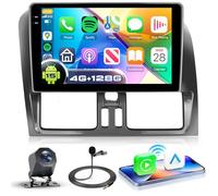 VECHTEL 4G+128G Autoradio Android 15 pour Volvo XC60 2008-2013, 9'' In-Cell HD Écran Tactile avec Carplay Android Auto sans Fil, Radio Auto Soutien GPS Wi-Fi USB Bluetooth FM RDS Radio Caméra de Recul
