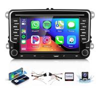 VECHTEL 4G+64G Autoradio pour VW Golf 5 6 Passat Jetta Caddy EOS T5 Tiguan Touran CC Polo avec CarPlay Android Auto sans Fil, Écran Tactile 7'' Android 15 GPS WiFi USB Type-C Bluetooth FM RDS Caméra