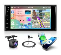 VECHTEL 6G&128G 8-Core,7" Autoradio avec CarPlay Android Auto sans Fil,Android 15,DSP,Autoradio Bluetooth,RDS/FM Radio,Navi Wi-FI/caméra de recul AHD