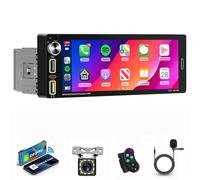 VECHTEL Autoradio 1 Din avec Carplay Android Auto sans Fil, Autoradio Carplay à Écran Tactile de 6,9 Pouces, Support Mirror Link USB/Type-C Bluetooth5.2 Commandes au Volant Micro Radio FM Caméra