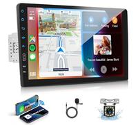 VECHTEL Autoradio 1 Din avec Carplay Android Auto sans Fil, Autoradio Carplay à Écran Tactile de 9 Pouces, Radio FM, Support Mirror Link, USB, Commandes au Volant, Micro, Caméra de Recul
