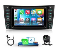VECHTEL Autoradio 2G+64G Android 15 pour Mercedes Benz E Classe W211 E200 CLS Classe W219, 7 Pouces IPS HD 2.5D Écran Tactile avec Carplay Android Auto sans Fil GPS Wi-FI USB Bluetooth FM RDS Caméra