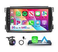 VECHTEL Autoradio 2G+64G Android 15 pour Mercedes Benz Smart Fortwo 2005-2010, 9 Pouces HD 2.5D Écran Tactile avec Carplay Android Auto sans Fil GPS Wi-FI USB Bluetooth FM RDS Radio Caméra de Recul