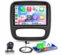 VECHTEL Autoradio 2G+64G Android 15 pour Opel Vivaro B/Renault Trafic/FIAT Talento/Nissan NV300, 9'' IPS 1280*720P Écran Tactile avec 5G WiFi Carplay Android Auto sans Fil Bluetooth FM RDS USB Caméra