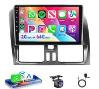 VECHTEL Autoradio 2G+64G Android 15 pour Volvo XC60 2008-2013, 9 Pouces HD 2.5D Écran Tactile avec Carplay Android Auto sans Fil GPS Wi-FI USB Bluetooth FM RDS Radio Caméra de Recul